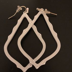 White Kendra Scott earrings
